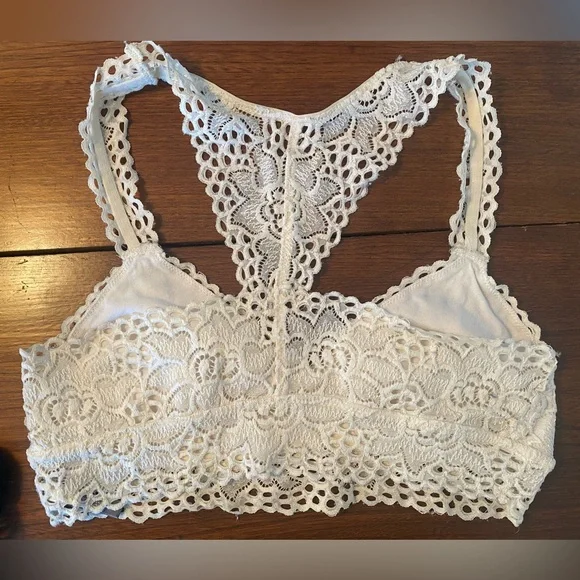 BUNDLE 4 Aerie Lace Bralettes Razorback (Black, White, Light Pink, Maroon) - Picture 5 of 12